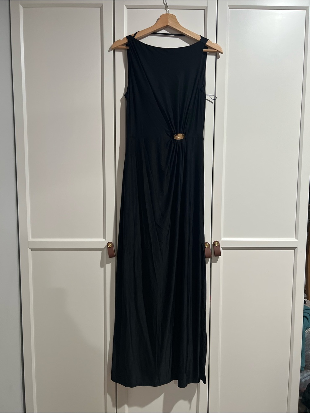 NWT Abercrombie Bra Free Draped Hardware Maxi Dress